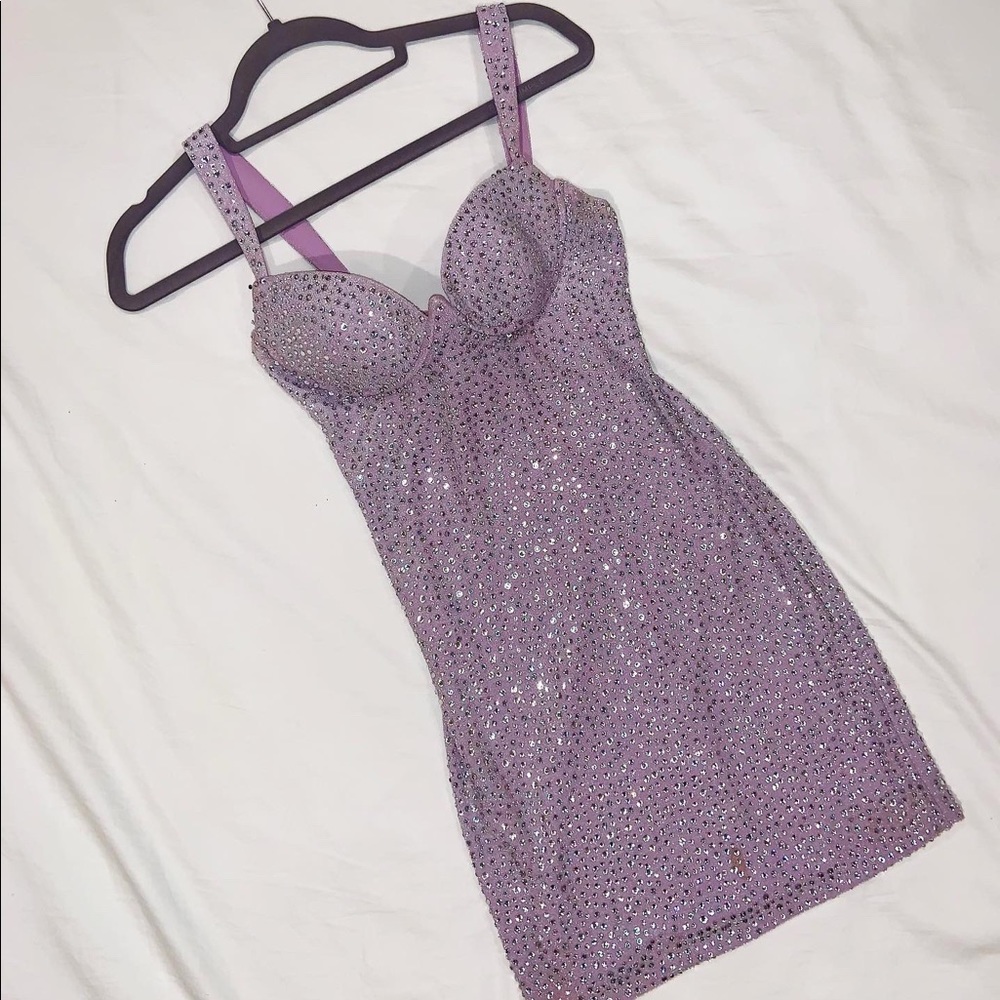 Lilac Rhinestone Dress